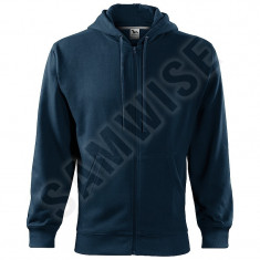 Hanorac de barbati Trendy Zipper (Culoare: Albastru marin, Marime: M, Pentru: Barbati) foto