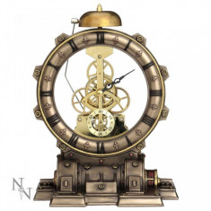Ceas de birou steampunk Masina timpului foto