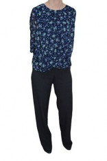 Pantalon casual din stofa cu fir lucios in tesatura, in culoare gri (Culoare: GRI, Marime: 44) foto