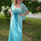 Rochie de gala speciala, intr-un degradeu placut, cu nuante de albastru (Culoare: ALBASTRU, Marime: 42)