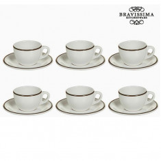 Set pentru Ceai Faian?a Alb Maro (12 pcs) - Kitchen&amp;#039;s Deco Colectare by Bravissima Kitchen foto