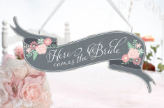 Aici vine de Sign Bride Banner foto