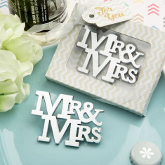 Pe un trend Mr &amp;amp; Mrs Silver sticle din metal deschizator foto