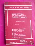 HOPCT DECONTAREA TRANZACTIILOR INTERNATIONALE DR MARIAN NEGRUS 1993- 384 PAG