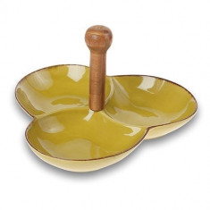 Platou ceramic Olive cu 3 compartimente foto