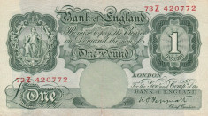 Marea Britanie 1 Pound ND 1934 sign Peppiatt P.363c VF foto