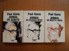 JURNAL PE SARITE / JURNAL DE CALDURA-MARE / JURNAL DE NOAPTE-LUNGA de PAUL GOMA 1996 foto