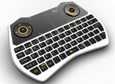 Mini tastatura Rii i28C, wireless, iluminata, touchpad, pentru Computer, Smart TV foto