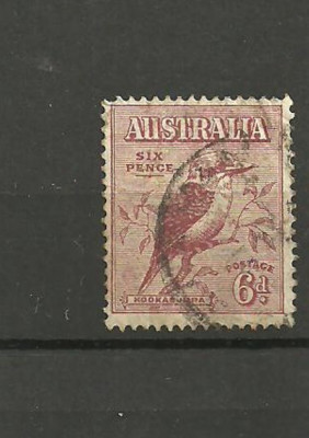 AUSTRALIA 1932 - PASARE CANTATOARE. ZOOTEHNIE, timbre stampilate, R14 foto