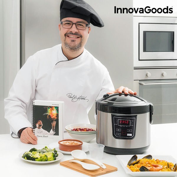 Robot de Bucatarie cu Carte de Bucate Smart InnovaGoods 4 L 800W Negru O?el foto mare Robot de Bucatarie cu Carte de Bucate Smart InnovaGoods 4 L 800W Negru O?el foto mare