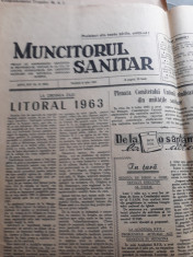 Trei ziare de colectie,Muncitorul sanitar din anii 1957, 1962, 1963 foto