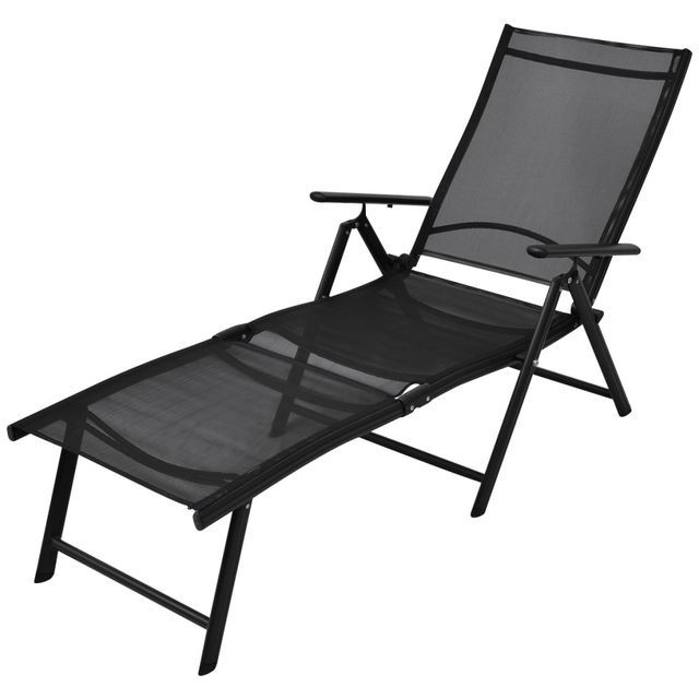 ?ezlong pliabil din aluminiu, 178 x 63,5 x 96 cm, negru foto mare ?ezlong pliabil din aluminiu, 178 x 63,5 x 96 cm, negru foto mare