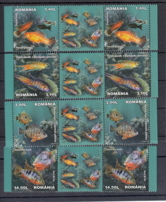 ROMANIA 2012 LP 1944 LP 1944 c PESTI SERIE + SERIE CU VINIETE MNH