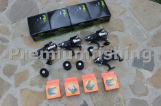 Set 4 mulinete Crap FL LW 90 Sistem Baitrunner 6 Rulmenti + 4 role Fir FLuo foto