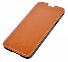 Husa Book Cover Tellur TLL111812 pentru Samsung Galaxy S5 (Maro) foto