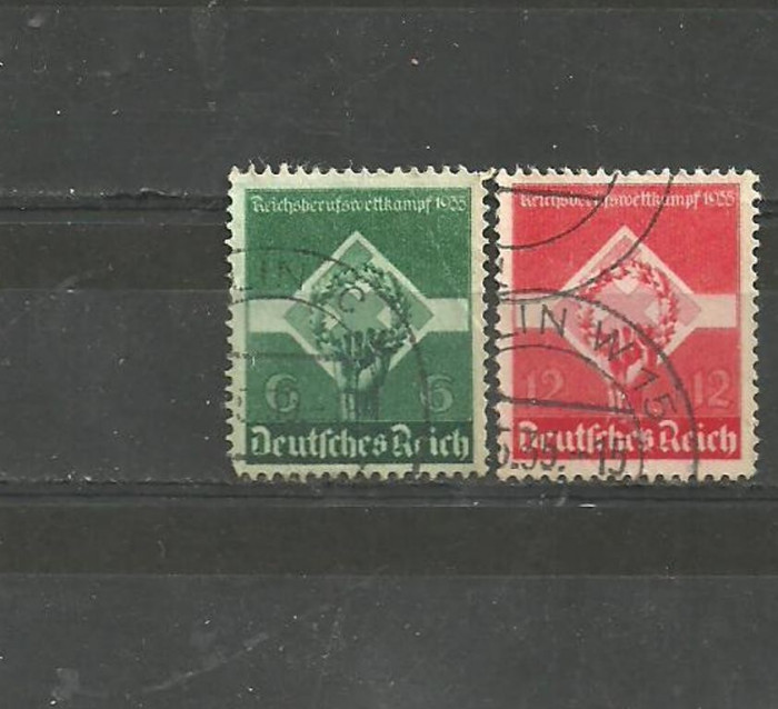 Germania (REICH) 1935 - SIMBOLURI NAZISTE, serie stampilata, PT9