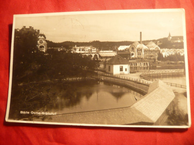 Ilustrata - Ocna Sibiului - Baile -Vedere Inedita 1930 Ed. G.Hedu foto