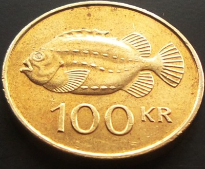 Moneda 100 KRONUR / COROANE - ISLANDA, anul 1995 * cod 2726 A foto
