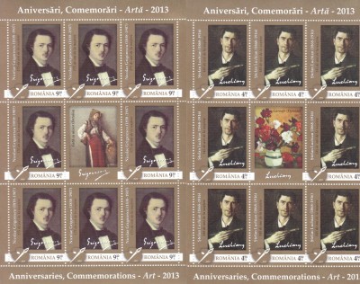 2013 LP 1964 b ARTA ANIVERSARI COMEMORARI MINICOLI DE 8 TIMBRE +1VINIETA MNH foto