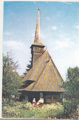 bnk cp Biserica de lemn din Maramures - Vedere - necirculata foto