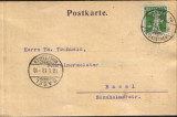 Elvetia - CP circulata in 1912 - Mi.113 typ II-timbru verde 5c,1910 - 2/scanuri