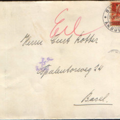 Elvetia - Plic circulat in 1926 - Mi.206/x - timbru carmin 20c,1924/33