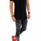 Tricou slim fit SUPREME negru - tricou barbati - tricou fashion - A1489 N6-4