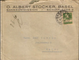 Elvetia - Plic circulat in 1924 - Mi.164 - timbru verde 10c,1921/34