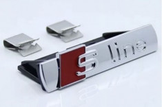 Emblema S line SIGLA Audi GRILA logo s-line A1 A3 A4 A5 A6 Q3 Q5 Q7 TT foto