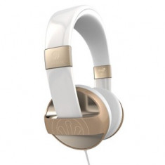 Casti audio Premium cu microfon ifrogz Carbide, Gold/White foto