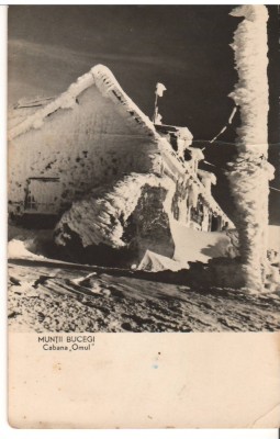 CPI B 10443 CARTE POSTALA - MUNTII BUCEGI. CABANA &amp;quot;OMUL&amp;quot;, RPR foto