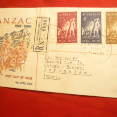 FDC -50 Ani ANZAC 1965 Australia , Recomandata
