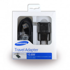 Incarcator priza Samsung + cablu Micro USB 1.5m, USB 3.0, Black foto