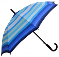 Umbrela tip Baston ICONIC Automata, Bleu Multicolor, ?110cm, anti-vant foto