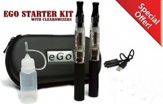 TIGARA ELECTRONICA/SET TIGARI ELECTRONICE! EGO T INOX Tank . 1100 mah. Tigare. foto