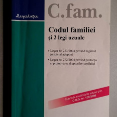 Codul familiei si 2 legi uzuale - Legea 272 si 273/2004 - actualizat 2008