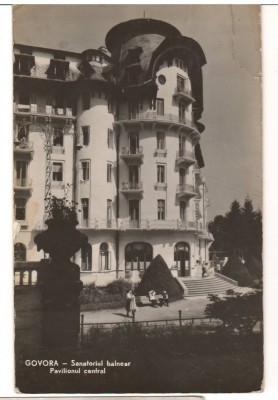 CPI B 10445 CARTE POSTALA - GOVORA - SANATORIUL BALNEAR, PAVILIONUL CENTRAL, RPR foto