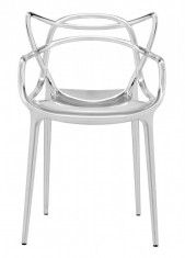 Scaun Kartell Masters design Philippe Starck &amp;amp; Eugeni Quitllet crom metalizat foto