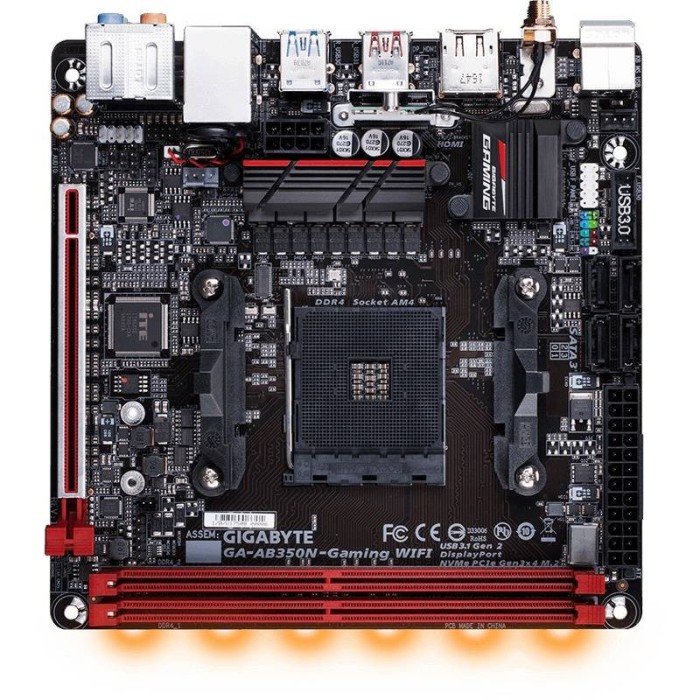Placa de baza Gigabyte AB350N-Gaming WIFI AMD AM4 mITX foto mare Placa de baza Gigabyte AB350N-Gaming WIFI AMD AM4 mITX foto mare