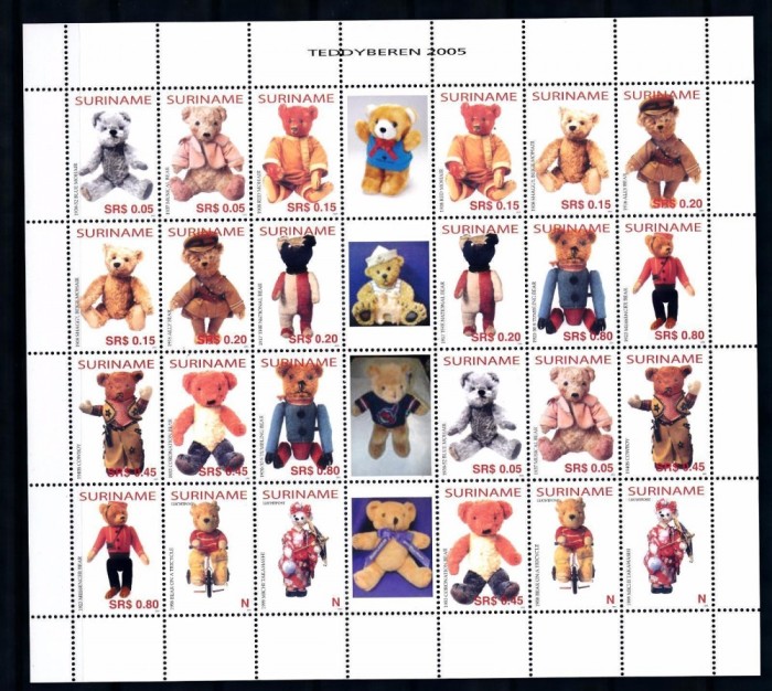 SURINAM 2005 TEDDY BEARS COTA MICHEL 76 EURO