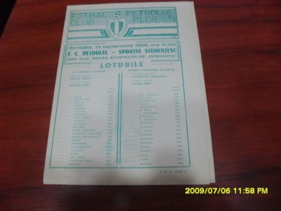 program Petrolul Pl. - Sportul Stud. foto