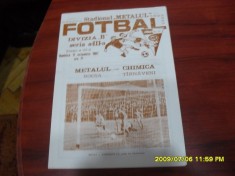 program Metalul Bocsa - Chimica Tirnaveni