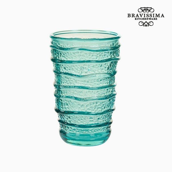 Pahar din Sticlă Reciclată Turquoise (8 x 8 x 13 cm) by Bravissima Kitchen foto mare Pahar din Sticlă Reciclată Turquoise (8 x 8 x 13 cm) by Bravissima Kitchen foto mare