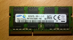 Ram laptop Samsung 8GB PC3-12800 DDR3 1600Mhz M471B1G73QH0-YK0 PC3L Low 1.35V foto