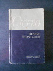 CICERO - DESPRE INDATORIRI foto