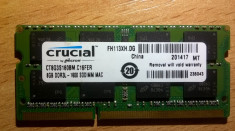 8GB Memorie MAC Laptop Crucial RMT3160ME68FAF-1600 DDR3 1600MHz 1.5 foto