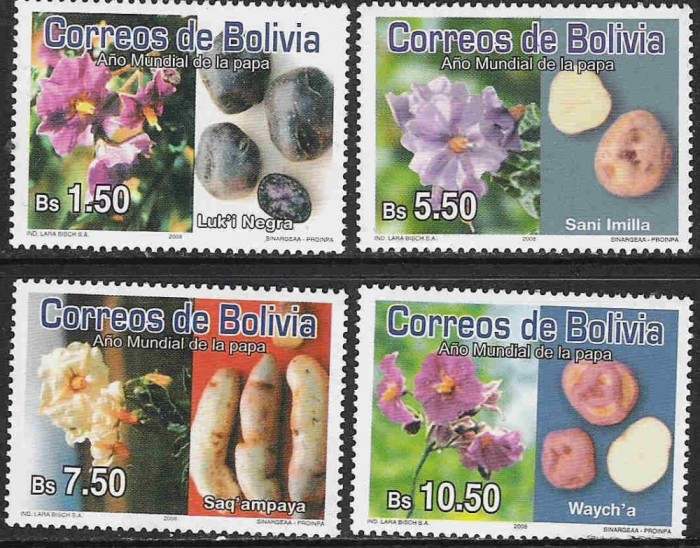 BOLIVIA 2008 ANUL INTERNATIONAL AL MANCARII CARTOFI foto mare BOLIVIA 2008 ANUL INTERNATIONAL AL MANCARII CARTOFI foto mare