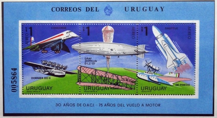 URUGUAY 1978 AVIATIE COTA MICHEL 25 EURO foto mare URUGUAY 1978 AVIATIE COTA MICHEL 25 EURO foto mare