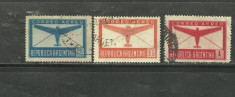 ARGENTINA 1951 - POSTA AERIANA AVIOANE, serie stampilata C43 foto