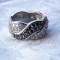 INEL argint SUPERB batut in zirconii Contrast SPLENDID superb ELEGANT de efect